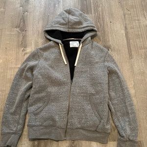 Gray zipper hoodie